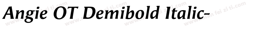 Angie OT Demibold Italic字体转换